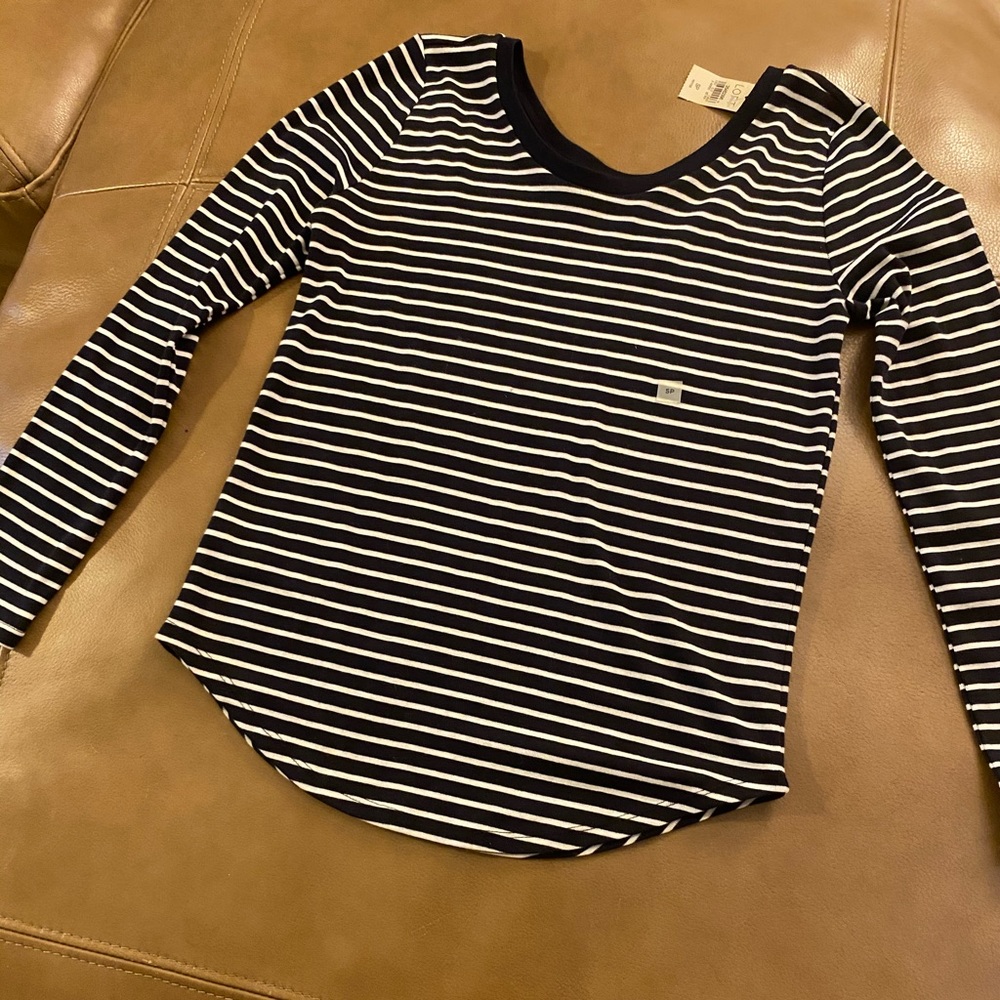 (Petite)scoop neck Long sleeve shirt